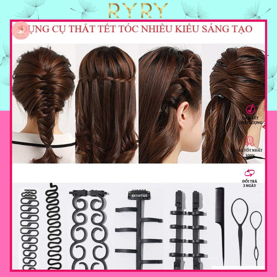 Bộ Dụng Cụ Tết Tóc Tạo Kiểu Tóc - Dụng Cụ Thắt Bím Tóc Tết Tóc Sáng Tạo