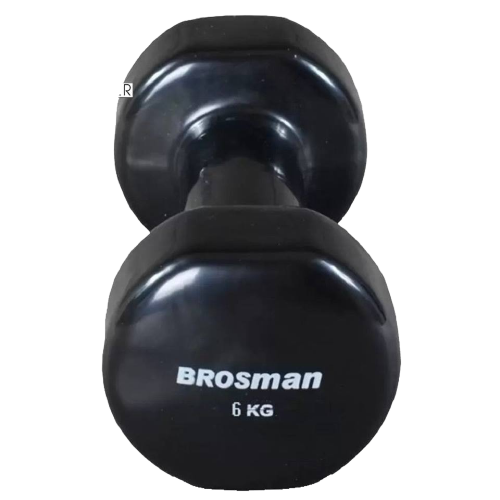Tạ tay 6kg Brosman nhập khẩu (Bộ 2 cái tạ sắt 6kg màu đen)