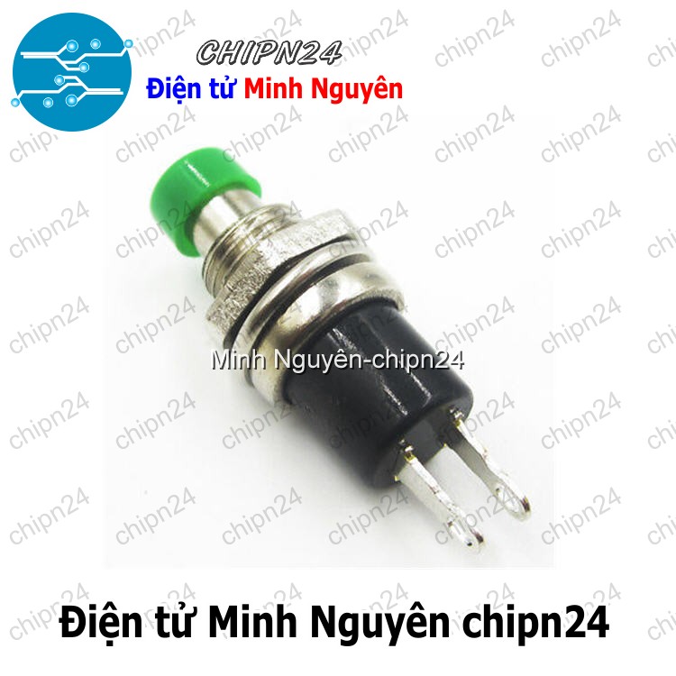 [2 cái] (F75) Nút nhấn Nhả PBS-110 Xanh Lá (phi 7mm) (Tự nhả, đề reset) - HH001854