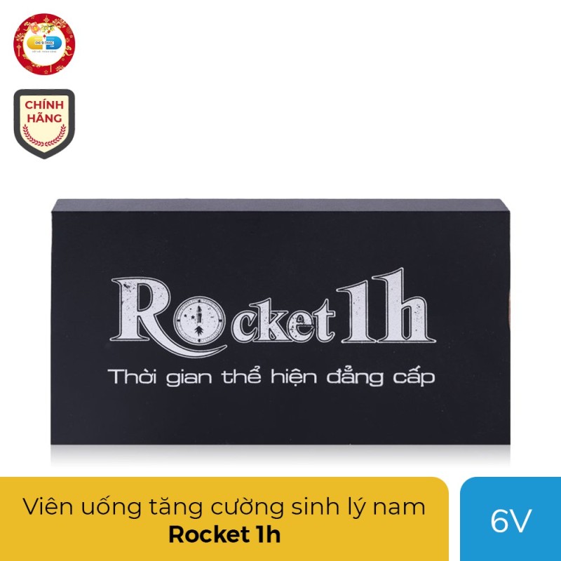 Rocket 1H Tăng Cường Sinh Lý Nam, Hộp 6 Viên