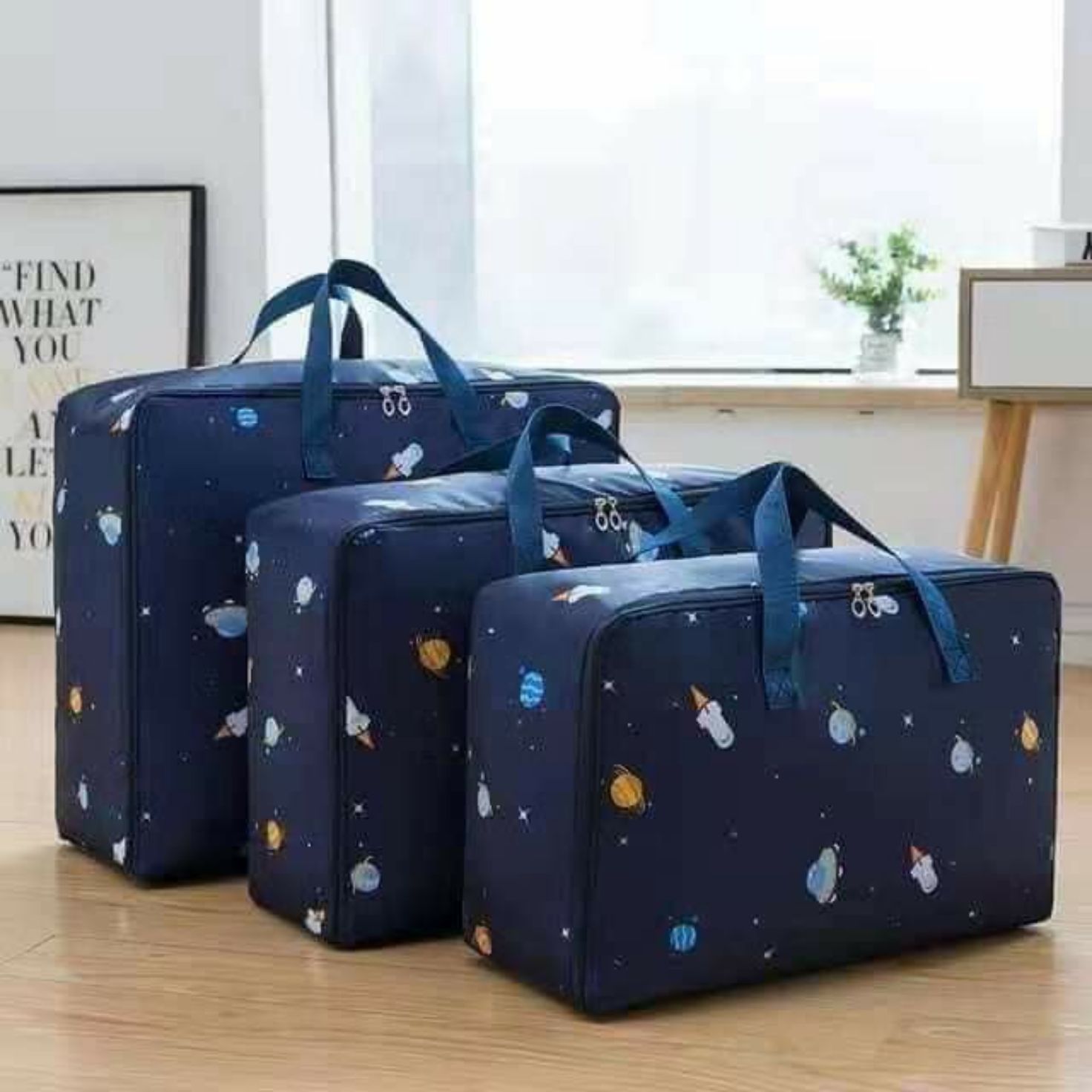 Set 3 túi 3 kích thước đựng chăn màn quần áo - Túi đựng chăn màn quần áo