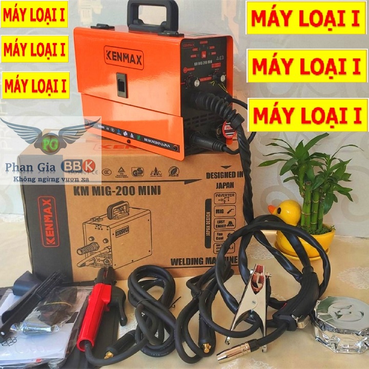 Máy hàn mig + que kenmax mig-200 mini + 1 cuộn dây hàn 1kg