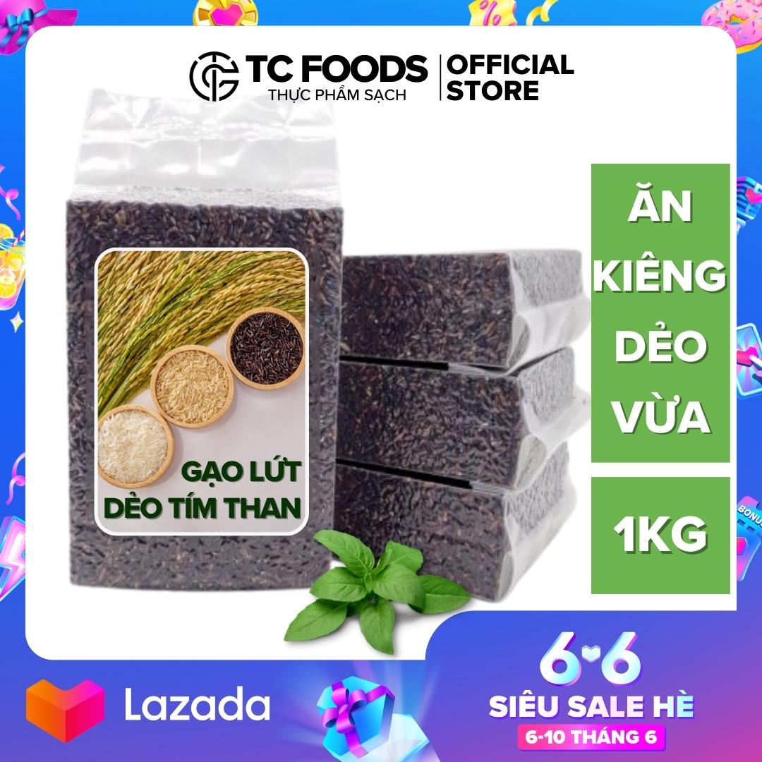 Gạo lứt tím than Sóc Trăng túi 01kg dẻo mềm, tốt cho sức khỏe, dành cho người ăn kiêng, giảm cân, tập luyện túi 01kg
