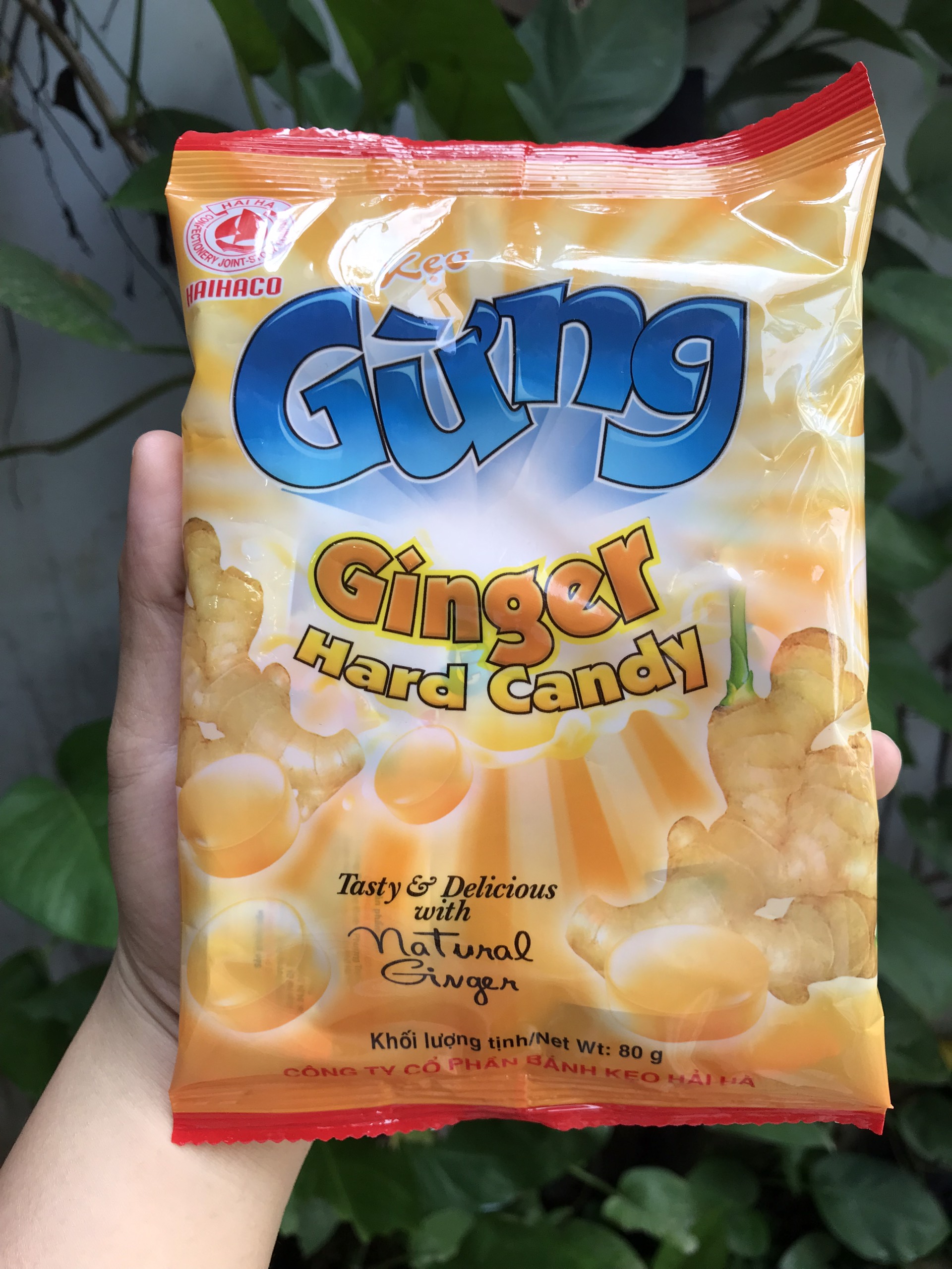 Kẹo Cứng Hương Gừng Hải Hà (Gói 80g)