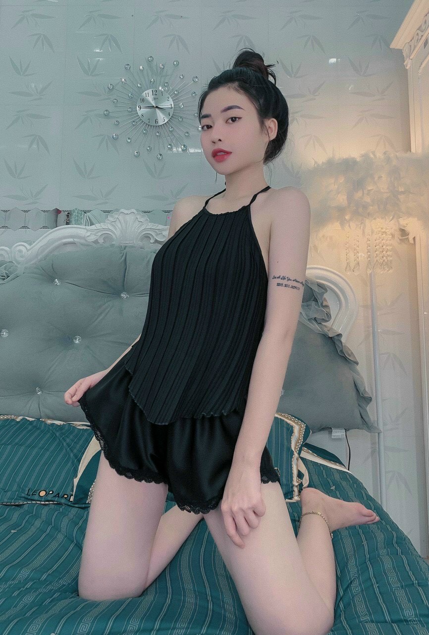 Sét bộ satin lụa cao cấp mặc nhà cực quyến rũ.