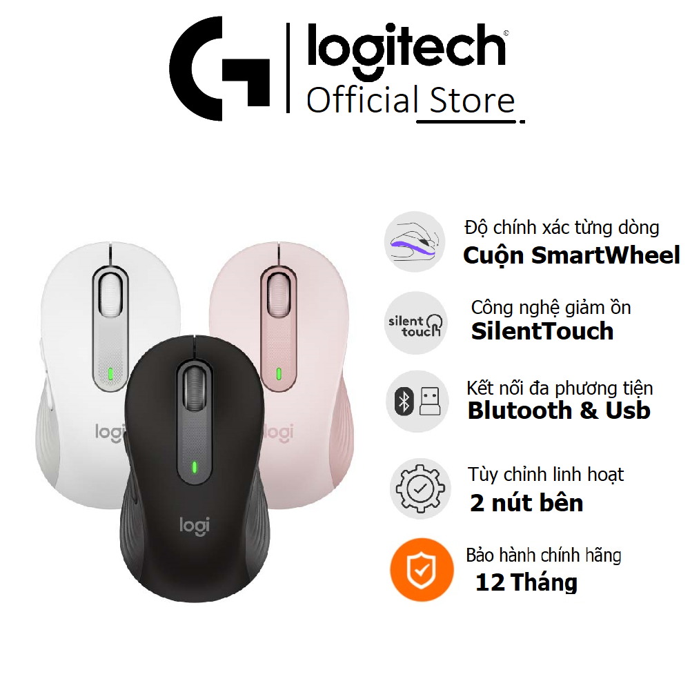 Logitech M650 Business / M650/ M650L Silent Mouse Bluetooth / USB Connection - Genuine 12-Month Warranty