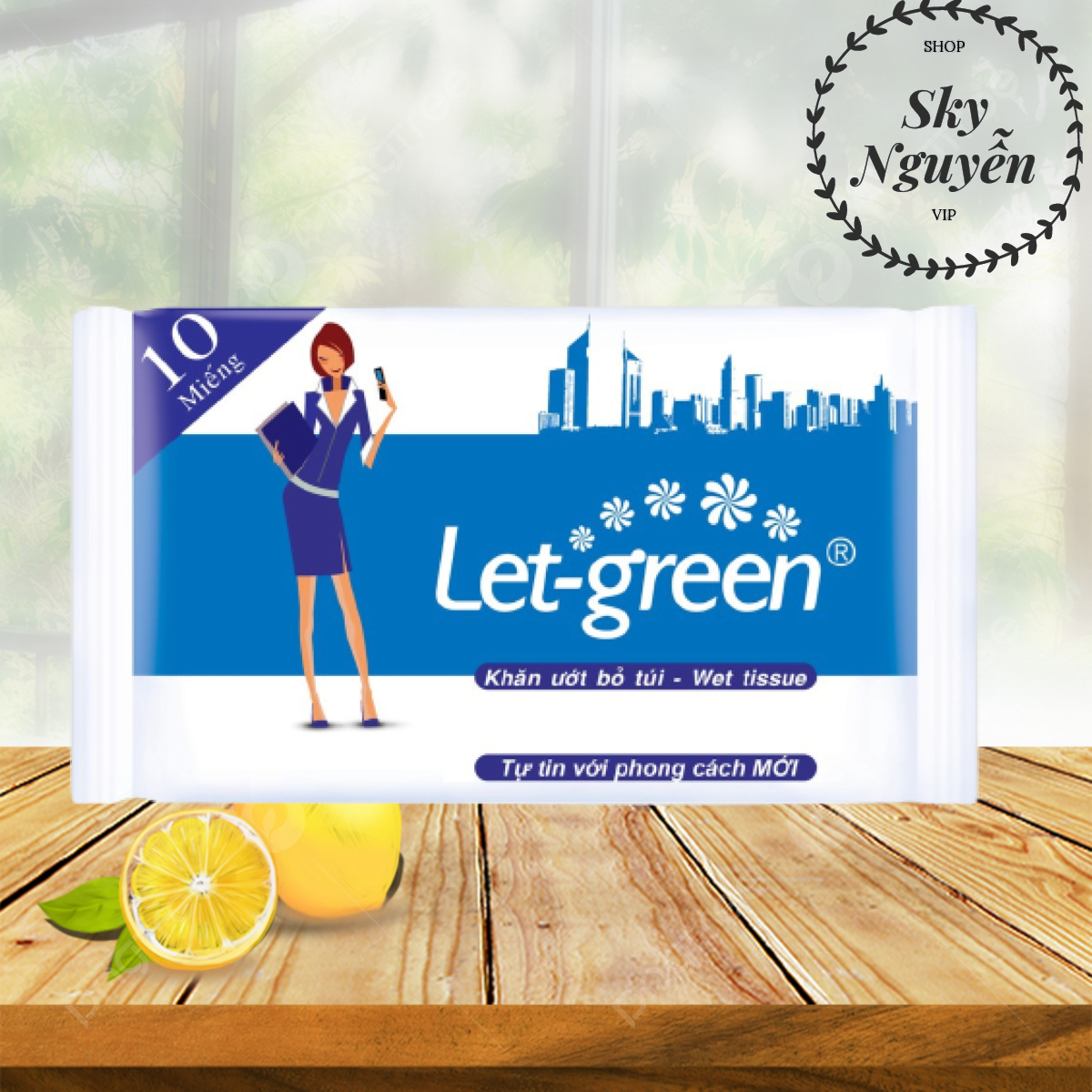 Khăn Ướt Bỏ Túi LET-GREEN 10 Miếng/Gói