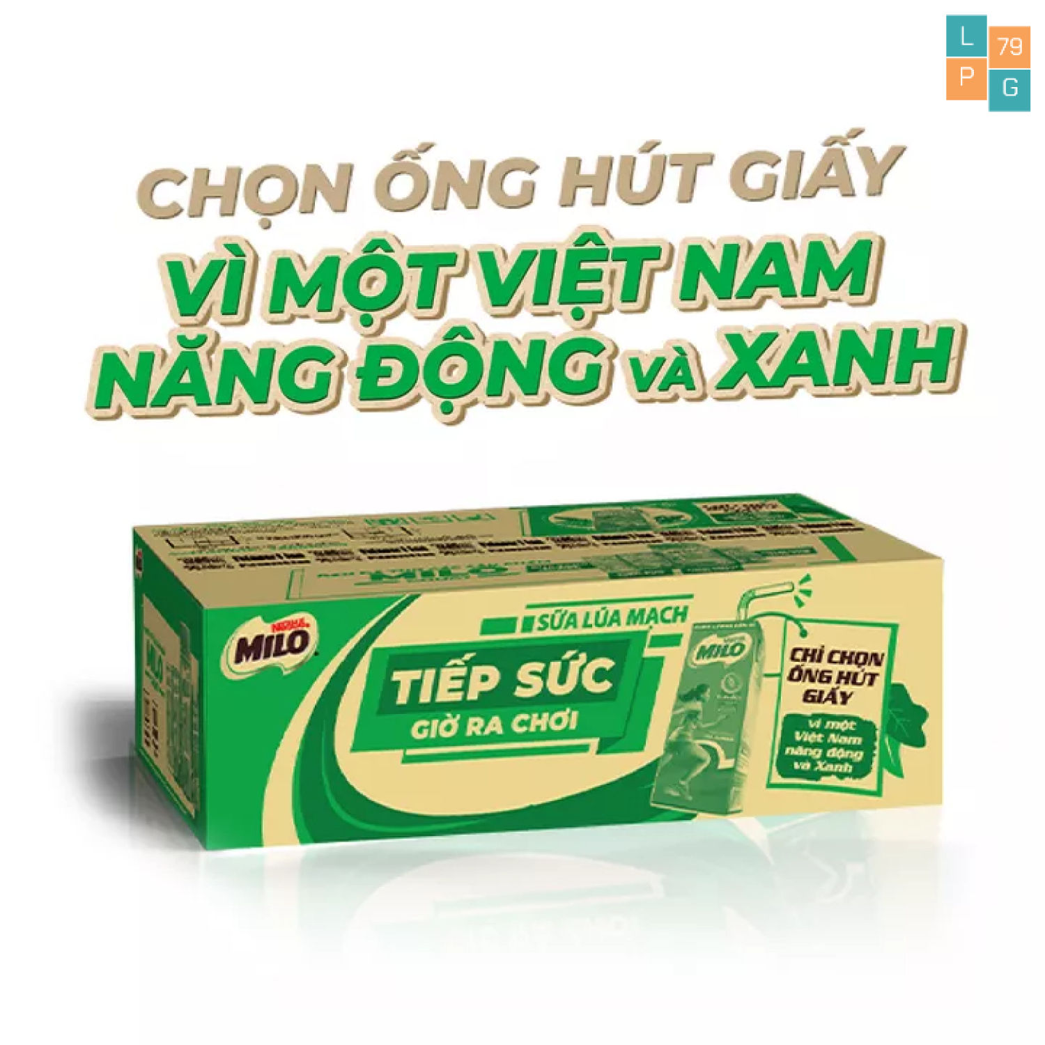 [Freeship HCM - Giao Nhanh 2H] Thùng 48 Hộp Sữa Lúa Mạch Nestlé® Milo®180ml (Phiên Bản Ống Hút Giấy - 48 x 180ml) [Lê Gia Phát 79]
