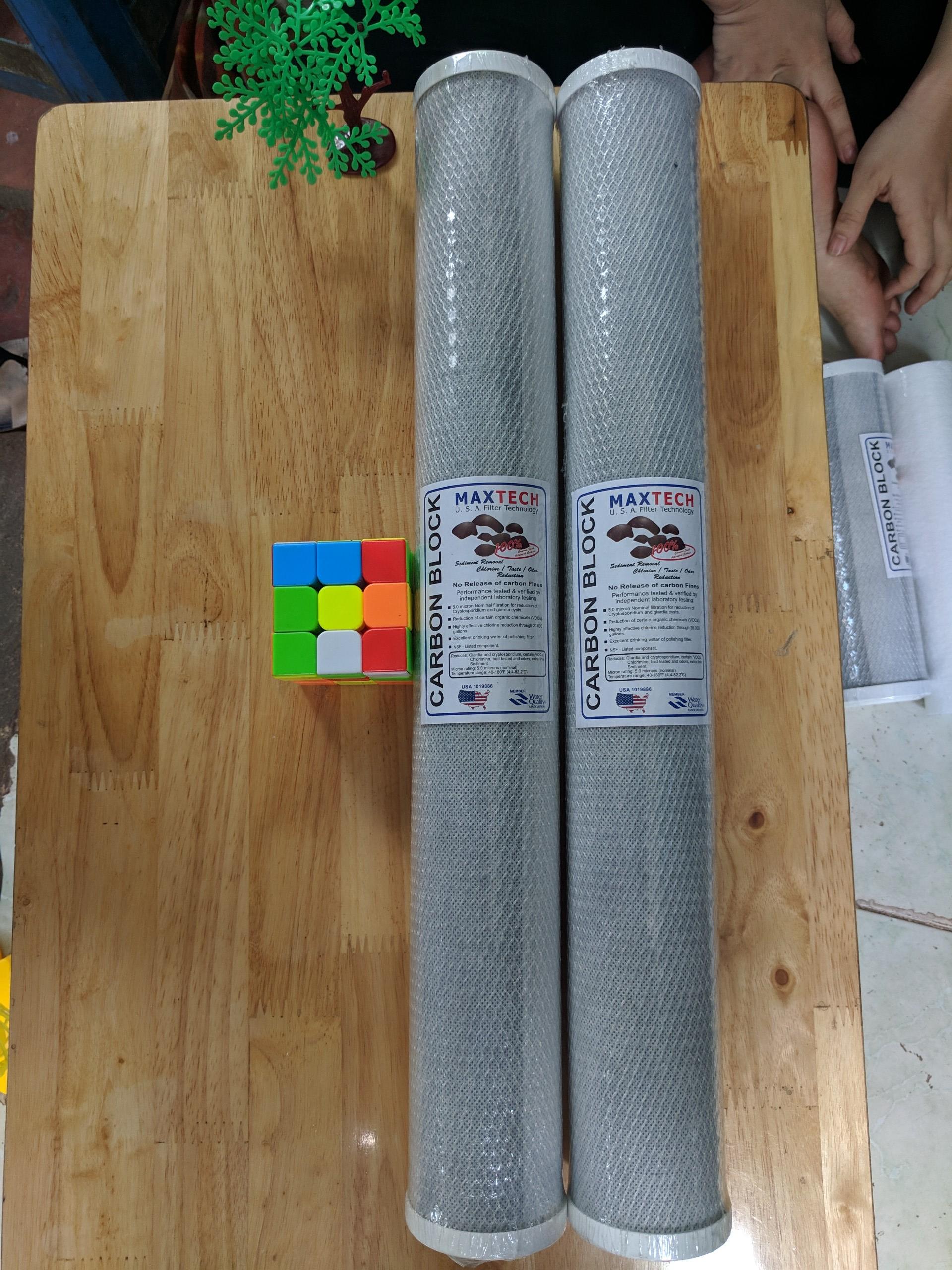 [HCM] [HCM](ẢNH THẬT) Bộ  2 Lõi lọc nước số 3 CTO dạng than nén 20 inch CHuẩn USA