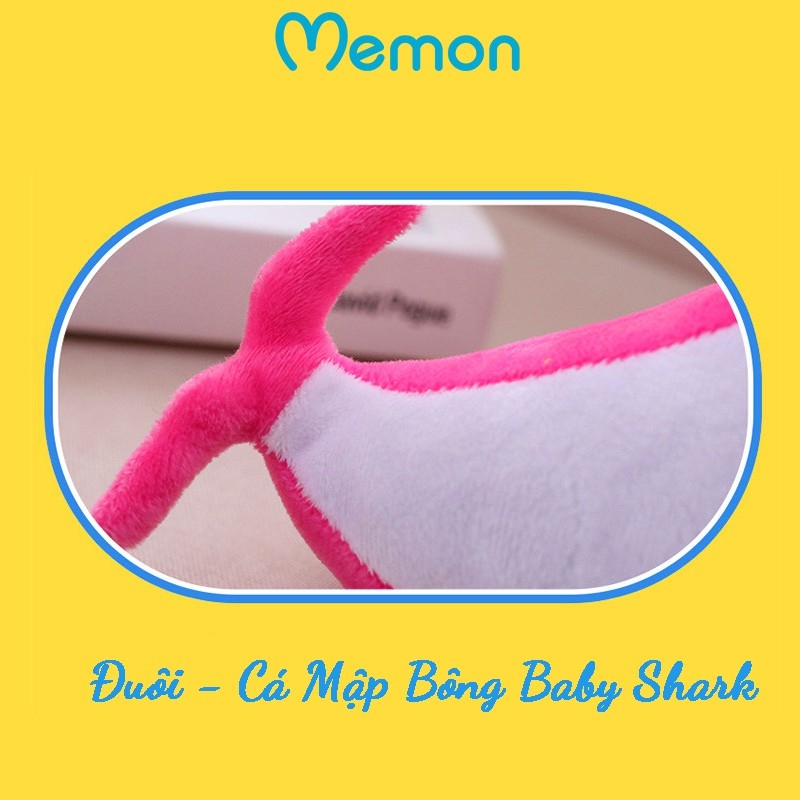 Cá Mập Baby Shark 30cm Cao Cấp Memon, Gấu Bông Cá Mập Cho Bé