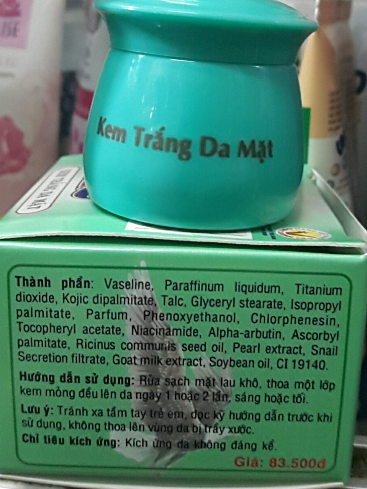 kem trắng da mặt X2 12g