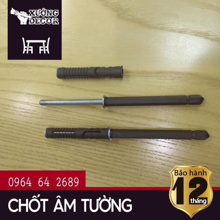 Chốt âm kệ treo tường loại thẳng 14cm - bộ 2 chiếc