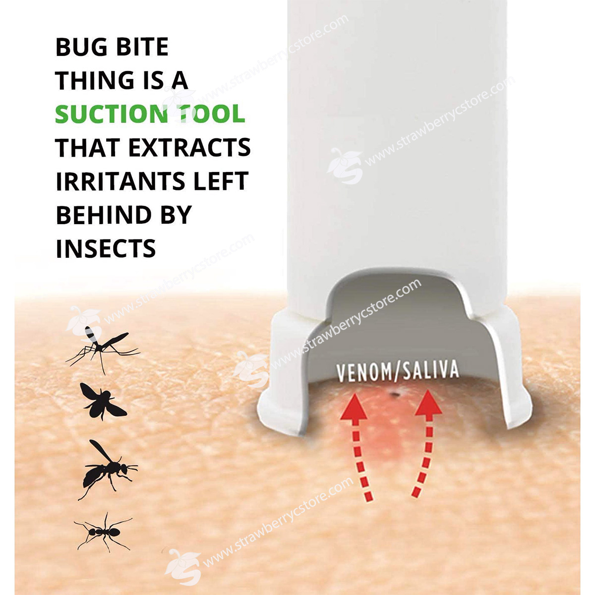 Công Cụ Hút Nọc Độc Côn Trùng Bug Bite Thing Suction Tool, Poison Remover, Natural Insect Bite Relief