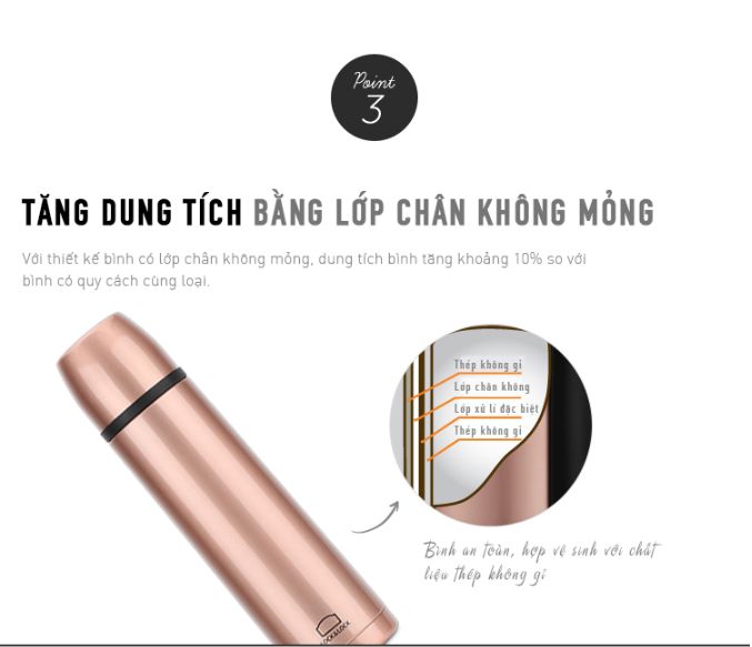 [HÀNG CHÍNH HÃNG] Bình giữ nhiệt Lock&Lock Vienna LHC1430 500ml