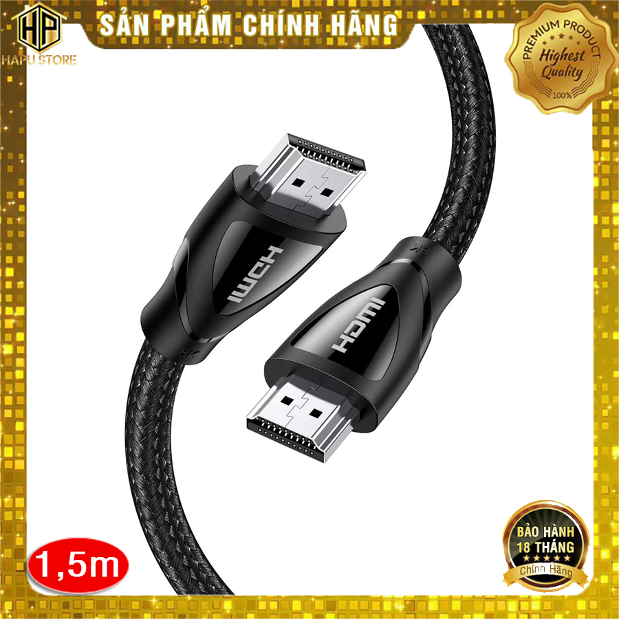 Cáp hdmi 2.1 ugreen cao cấp độ phân giải 8k/60hz - hapustore
