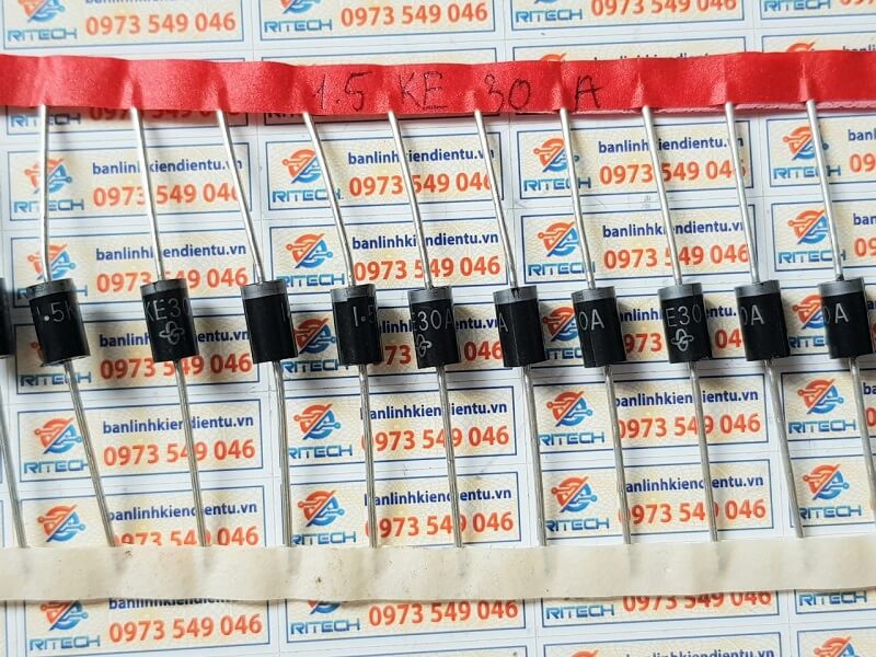 [ Combo 20 chiếc] Diode TVS 1.5KE30A 1500W 30V DO-201