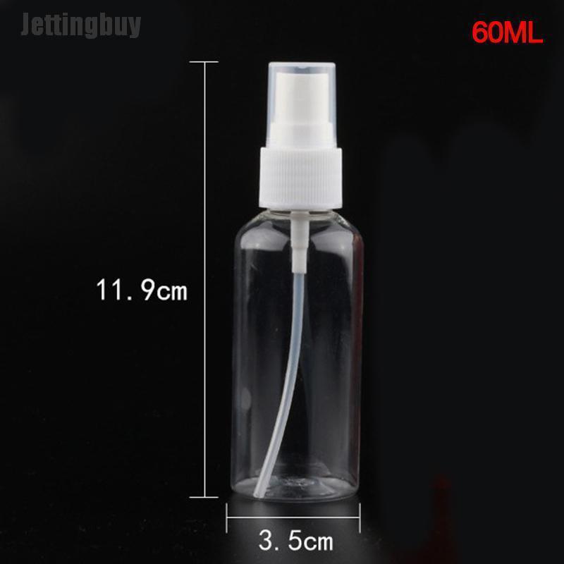 Jettingbuy Chai Rỗng Xịt Nhựa Trong Suốt Cầm Tay Chai Mini Xịt Nước Hoa Dạng Lỏng