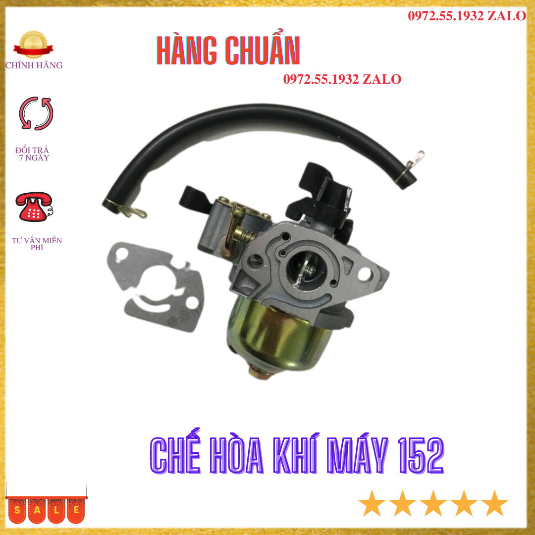 Chế hòa khí máy bơm nước chạy xăng f152 -máy đứng