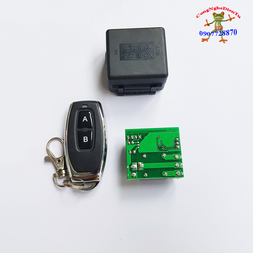 Bộ mạch 1 kênh điều khiển từ xa RF 433mhz remote inox chống nước