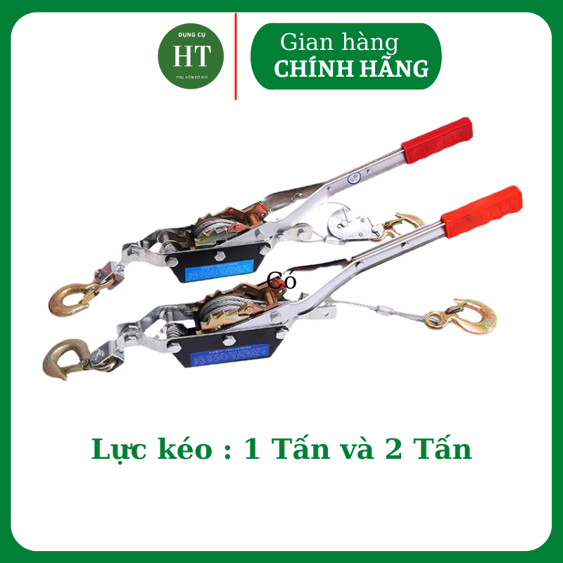 Pa lăng cáp lắc tay 1 tấn -2 tấn cáp 1,5 mét.