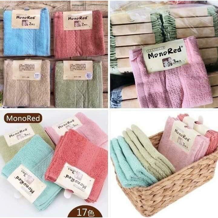 [Shopsi] Sét 3 khăn mặt Monored, SET 3 Khăn Mặt Nhật MonoRed Cao Cấp