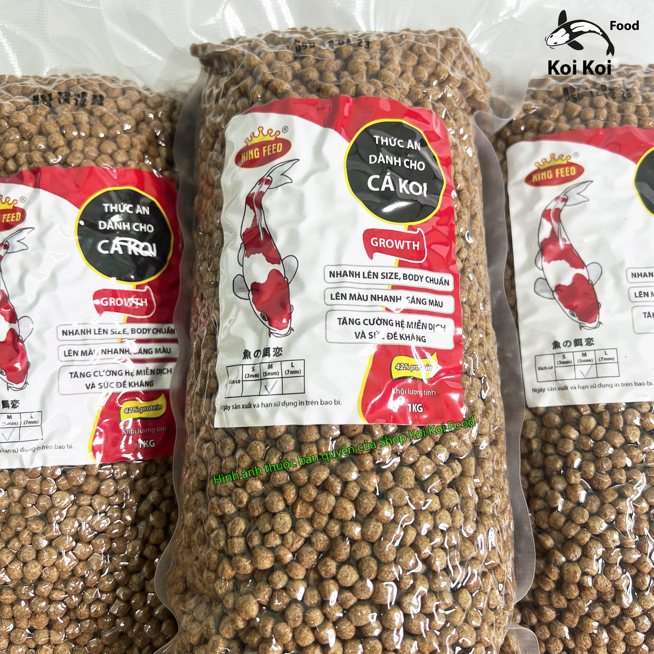 Cám Cá Koi KING FEED (Hút Chân Không) - Thức Ăn Cho Cá Koi Hàng Chuẩn