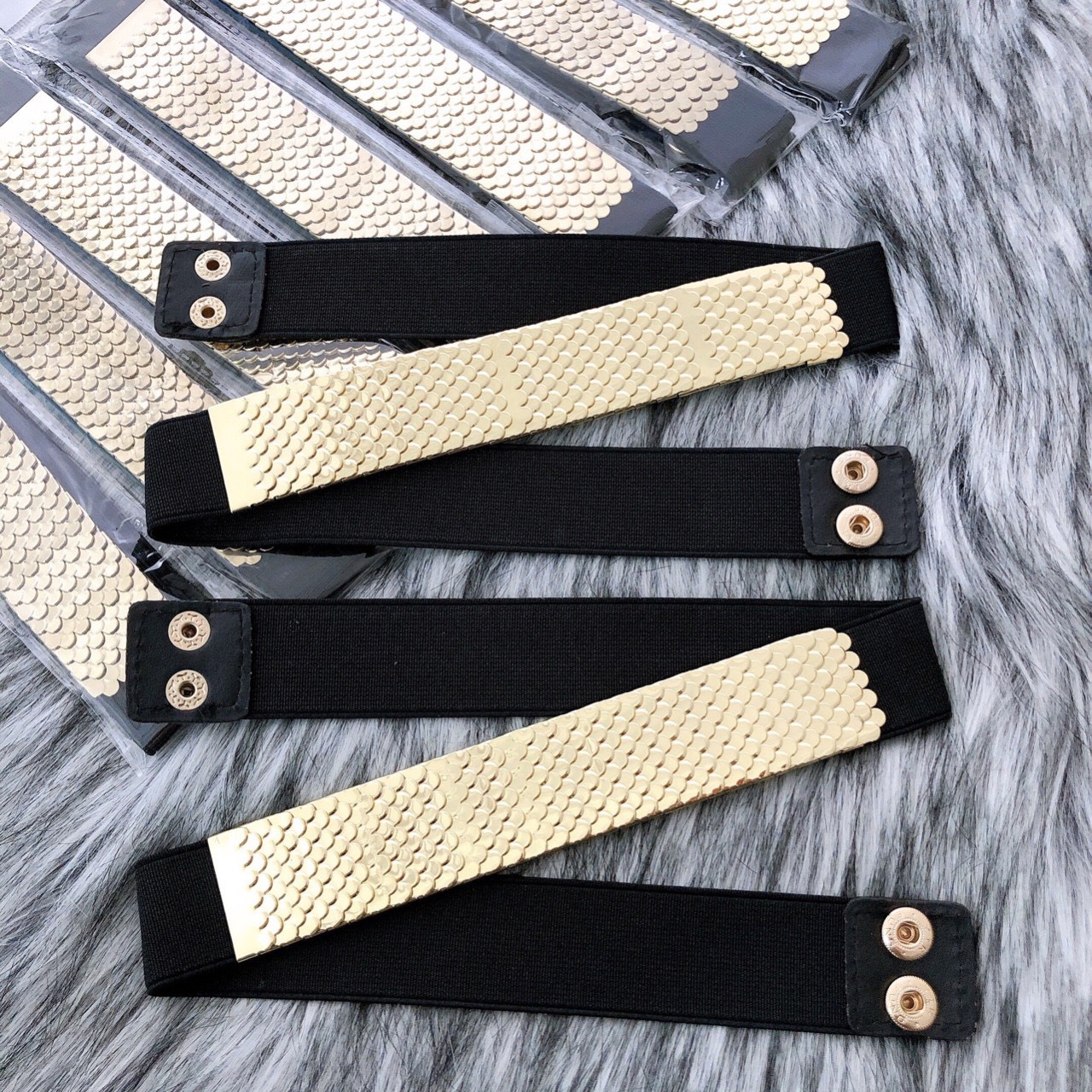 Dây nịt đai mặc váy belt mặc đầm vảy cá bản nhỏ 3cm