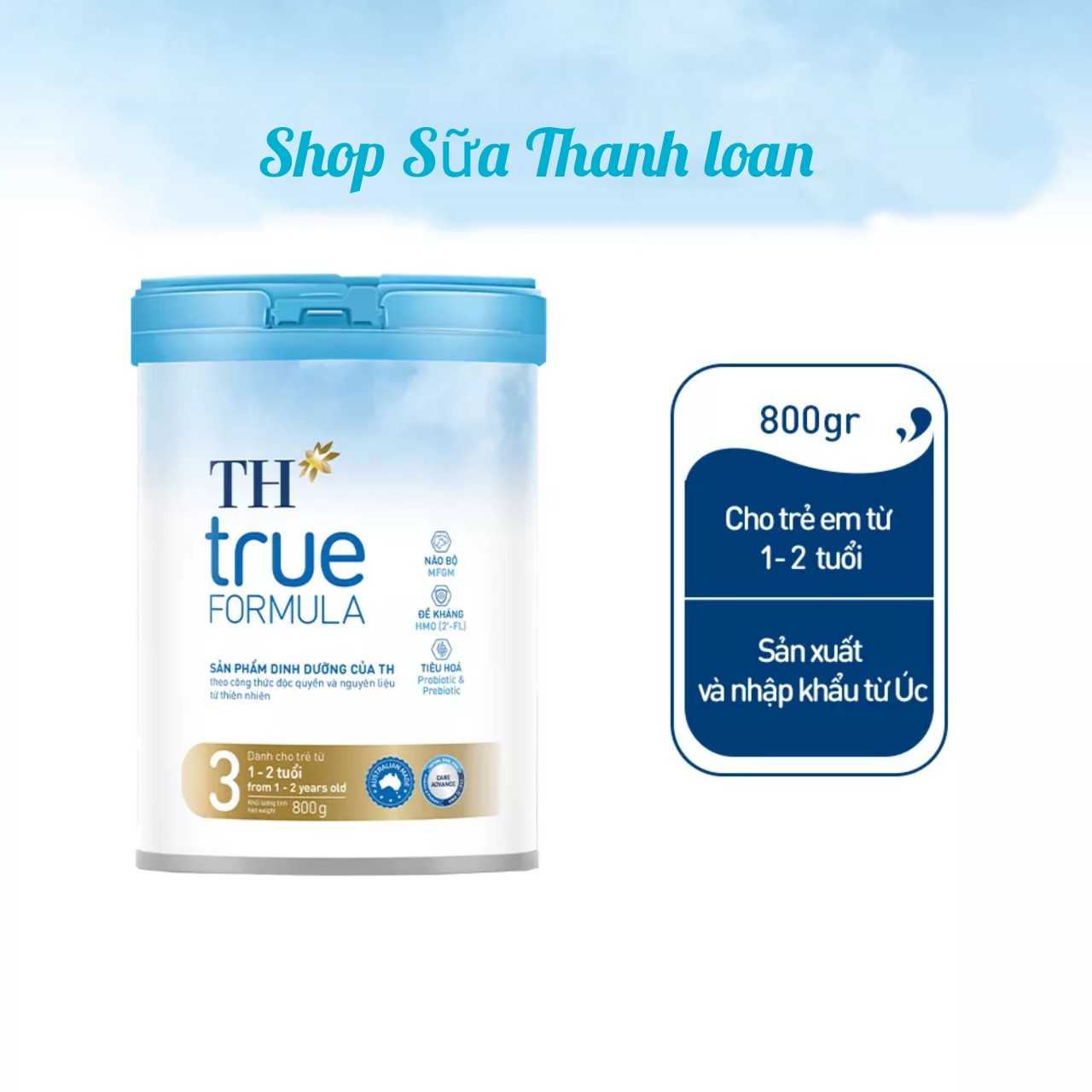 (HSD T1-2025) Sữa Bột Dinh Dưỡng Công Thức TH True Formula 3 800g (Từ 1 - 2 Tuổi).