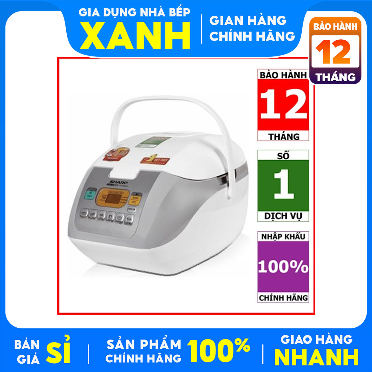Ks-com18v 1.8 sharp electronic rice cooker 98% display 4 - 6 people cooking mode non-stick 3D cooking pot-12 months warranty