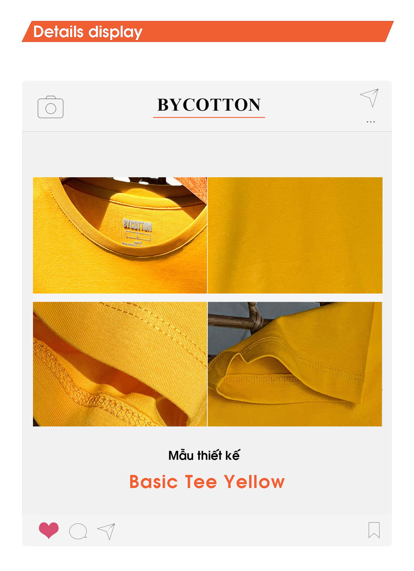 Áo Thun Nam Cao Cấp Yellow Basic Tee BY COTTON