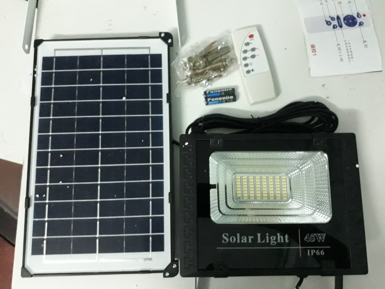 Đèn led pha năng lượng mặt trời 45w - Đèn NLMT 45W