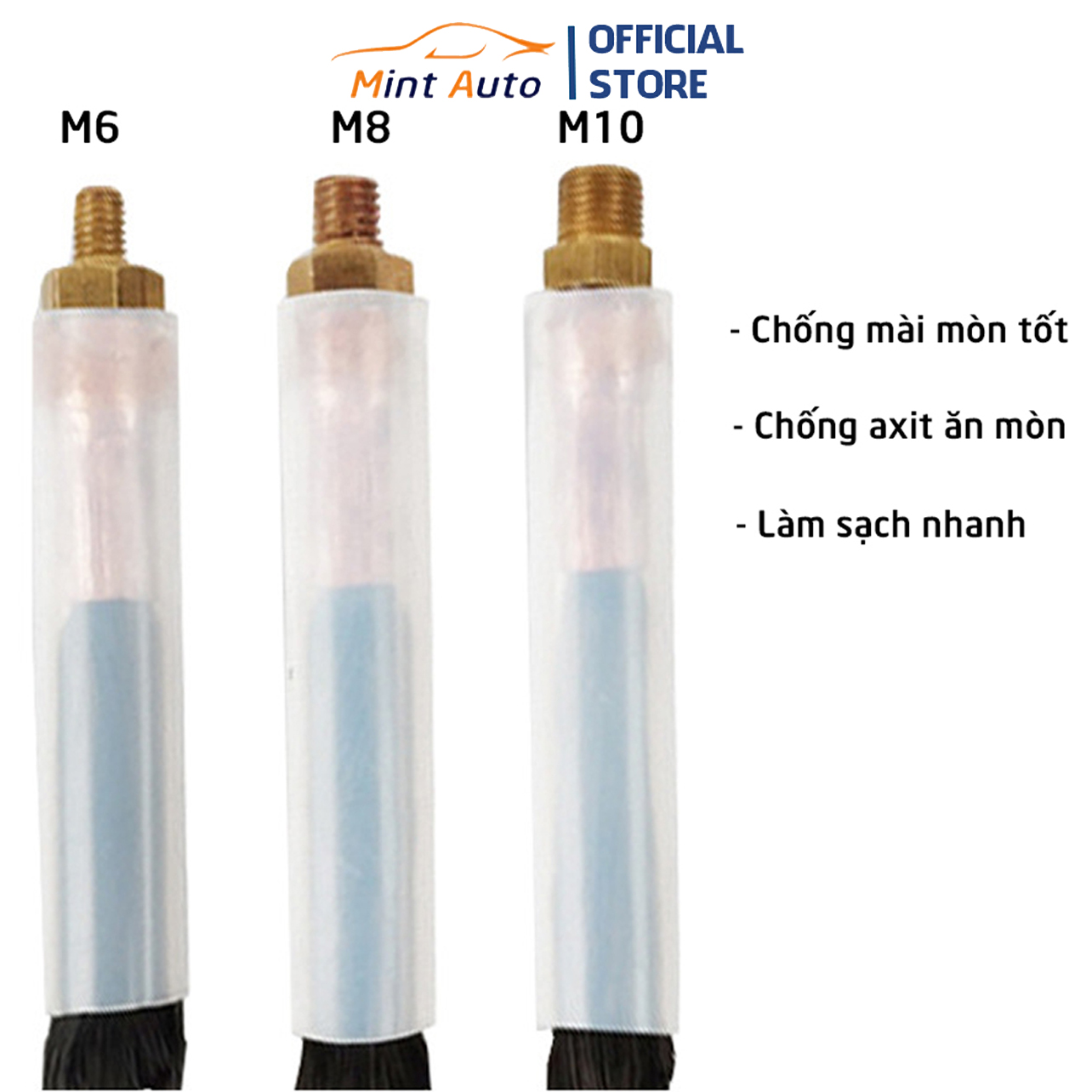 Chổi tẩy mối hàn inox ren - Dùng cho máy tẩy mối hàn - Giúp mối hàn sáng bóng hơn