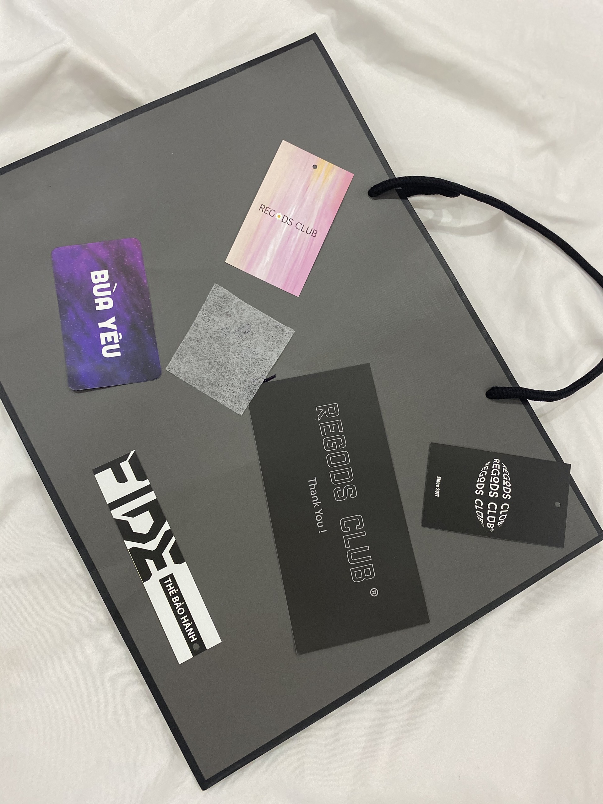 Bộ tag regods + giấy thơm + thẻ bảo hành