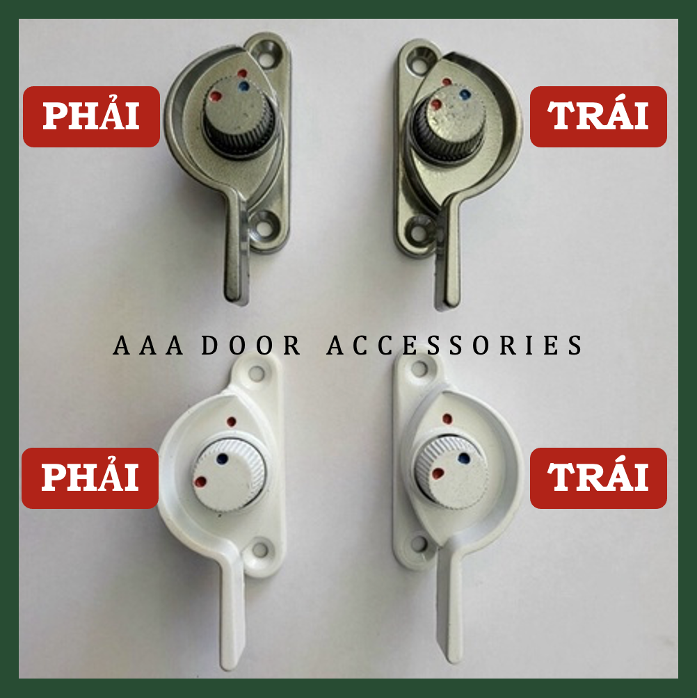 Chốt khoá sò xanh đỏ cửa lùa nhôm