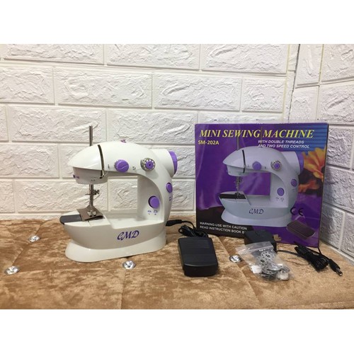 Combo Máy may mini CMD 202  đa năng may tốt vải thun