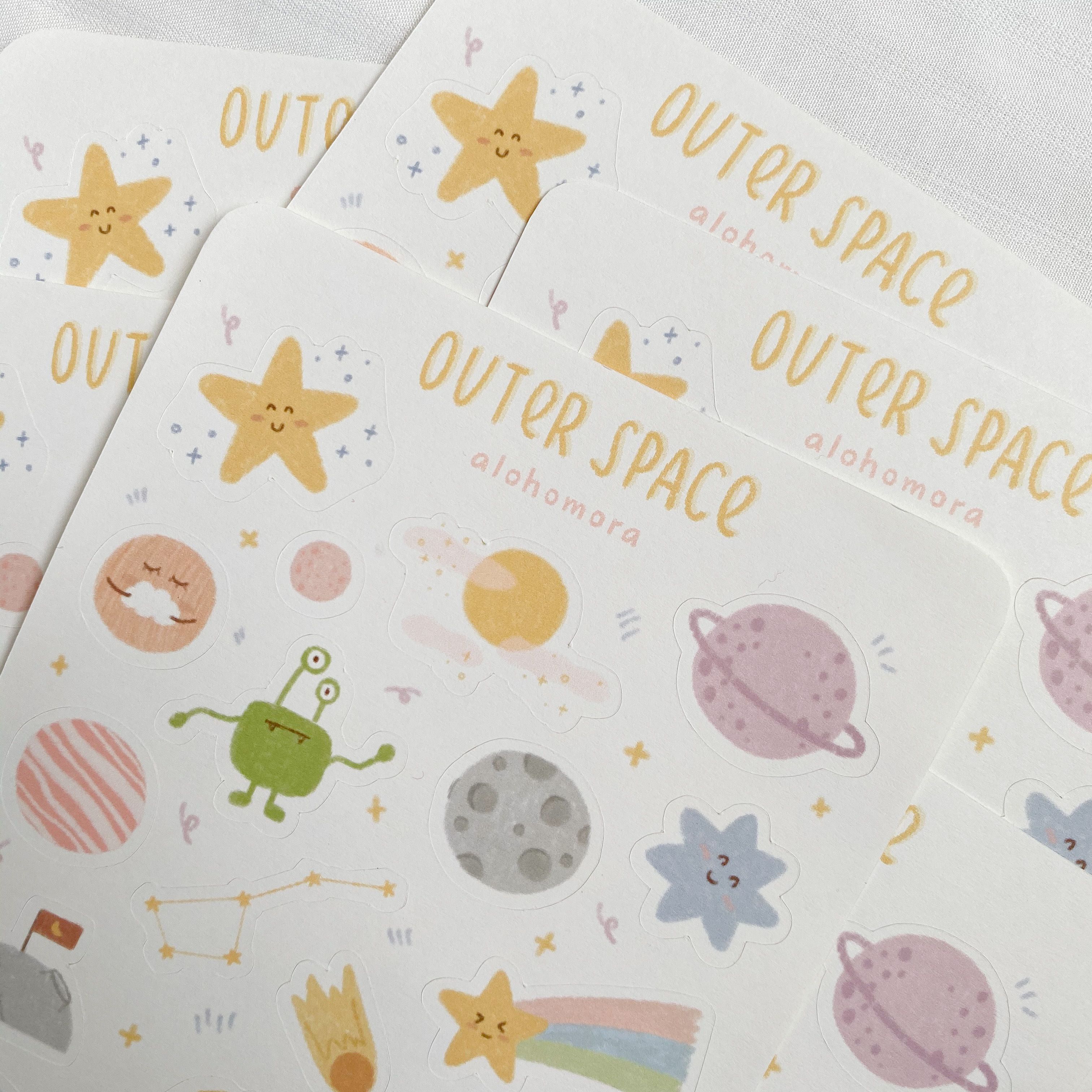 Hình dán chủ đề vũ trụ l space sticker sheet