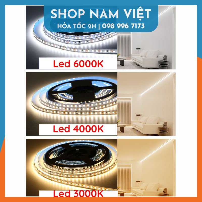 Dây Đèn LED 2835 12V Siêu Sáng 120 Led / Mét (Cuộn 5m - Không kèm nguồn)