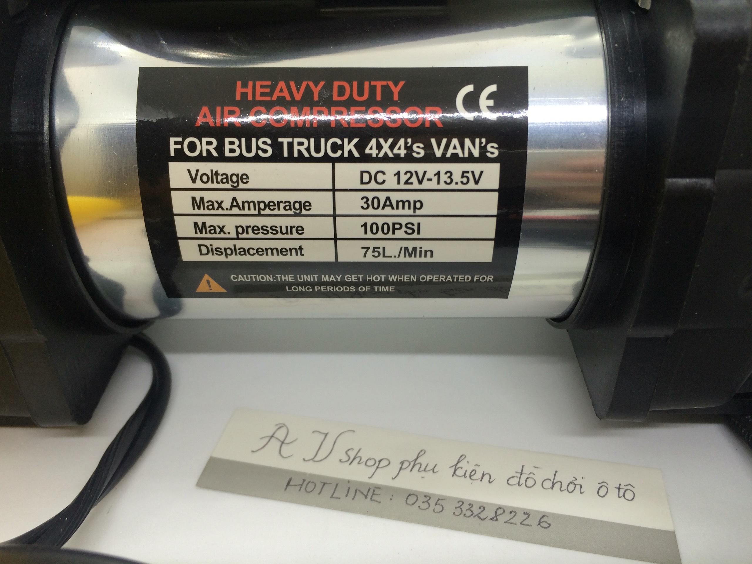 Bơm lốp ô tô siêu khỏe 2 xi lanh
