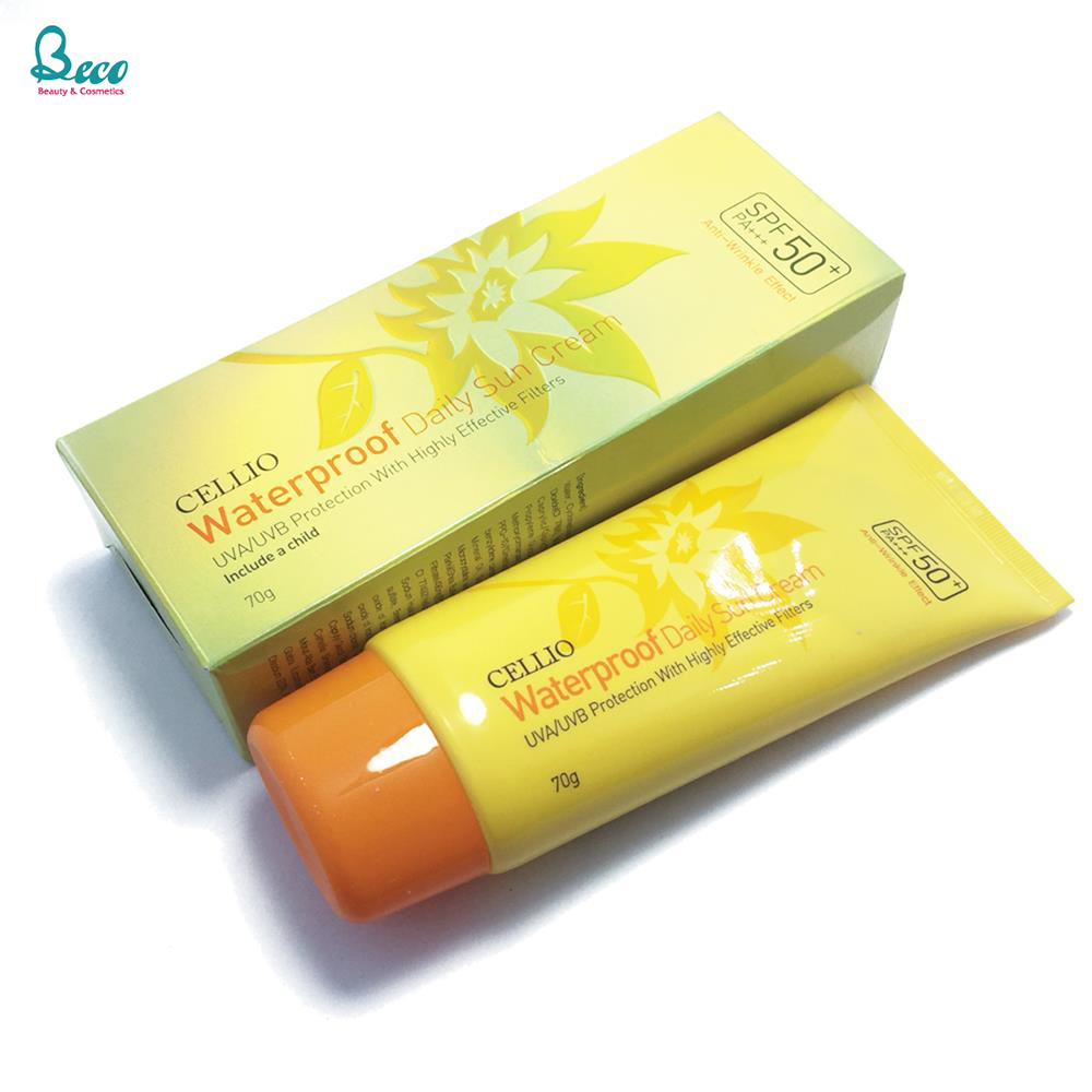 Kem Chống Nắng Cellio SPF 50+ PA+++ Vàng