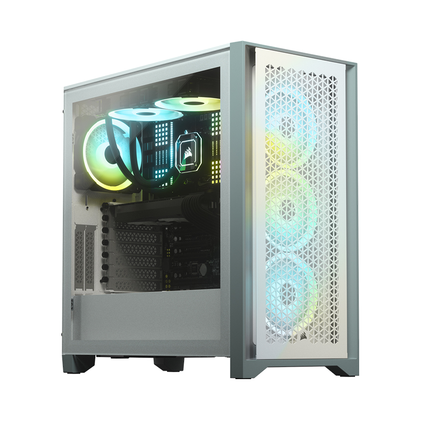 Corsair 4000D airflow TG White pc case cover (cc-9011201-dolls)-authentic