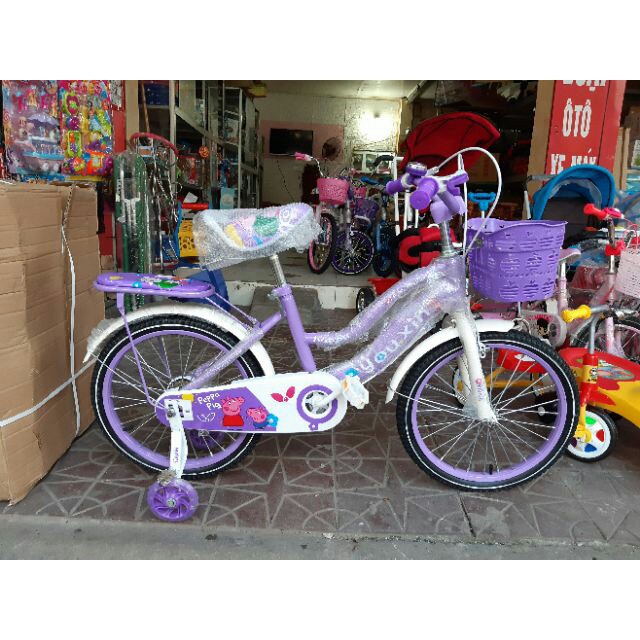 XE ĐẠP TRẺ EM 2 KHUNG CHO BÉ GÁI
