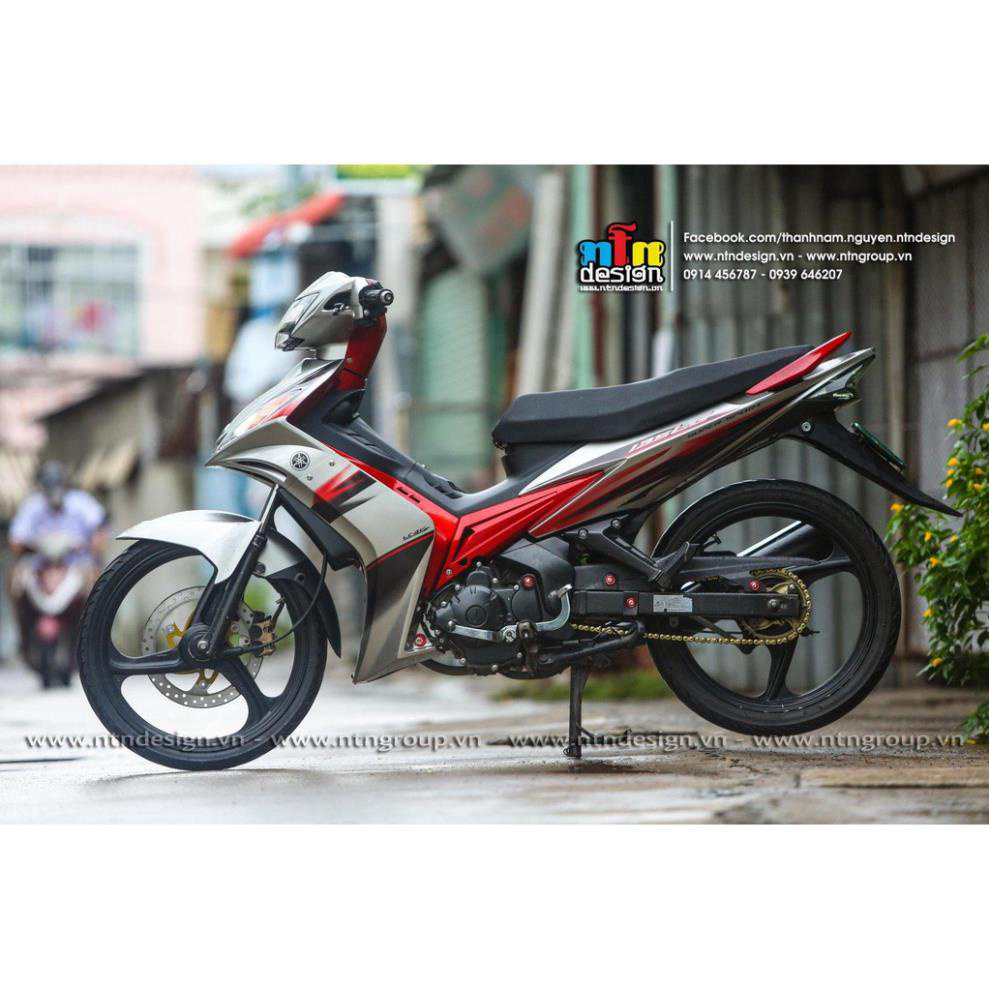 [  ] Tem rời Exciter 135 mẫu LC đỏ đen dán xe bạc