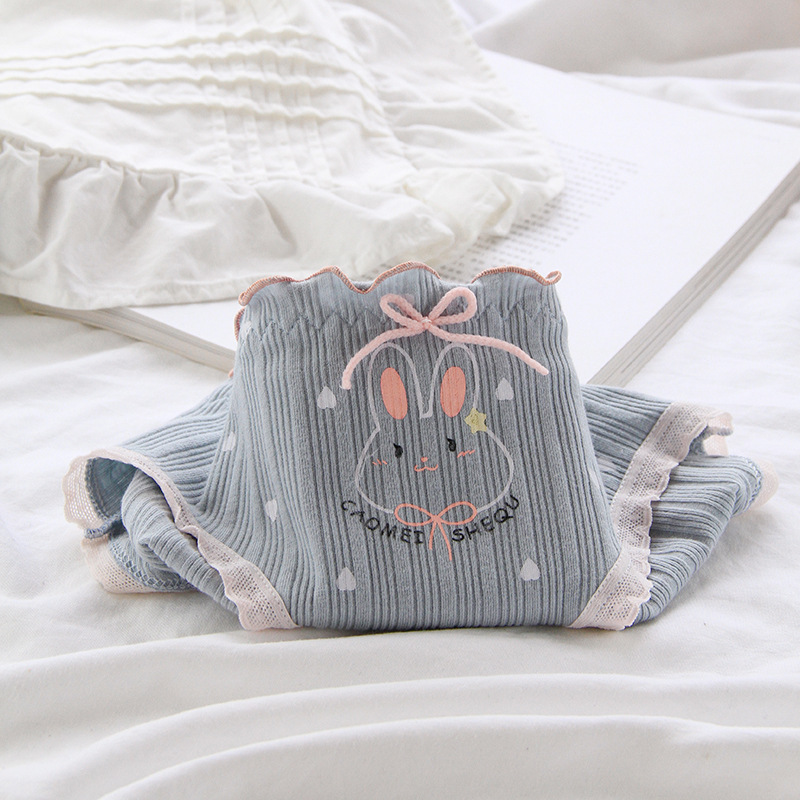 Quần Lót Nữ Cotton Thỏ Tai Bèo Ngang Eo ( Q070 ).