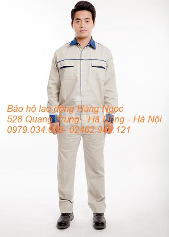 Bộ quần áo bảo hộ lao động Kaki Pangrim Hàn Quốc size L phối màu xanh ghi