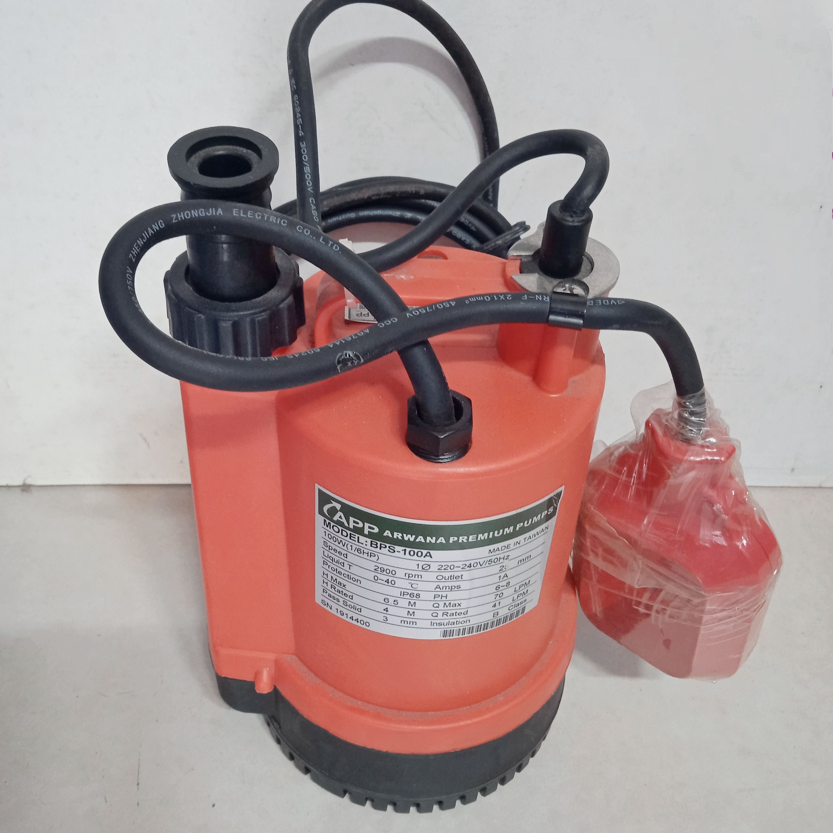 Máy bơm nước thả chìm có phao tự động BPS 100( automatic)