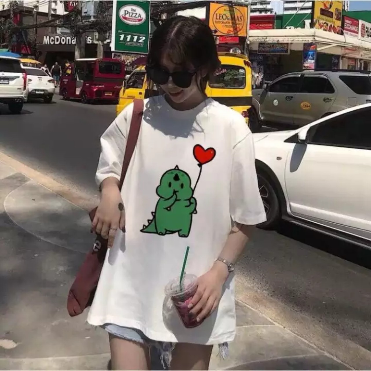 Hàng đẹp- áo khủng long cầm dây tim