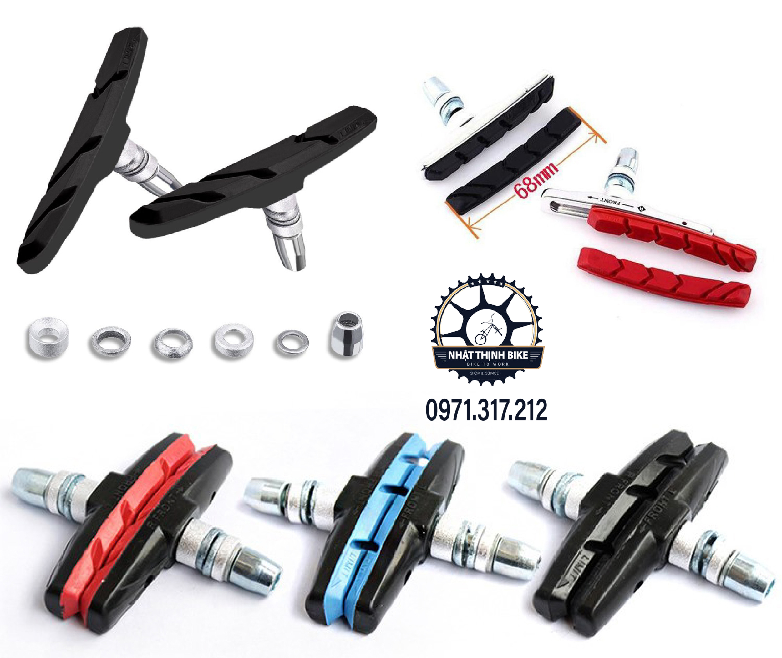 Má phanh xe đạp Má phanh V BRAKE TYPE hàng tốt