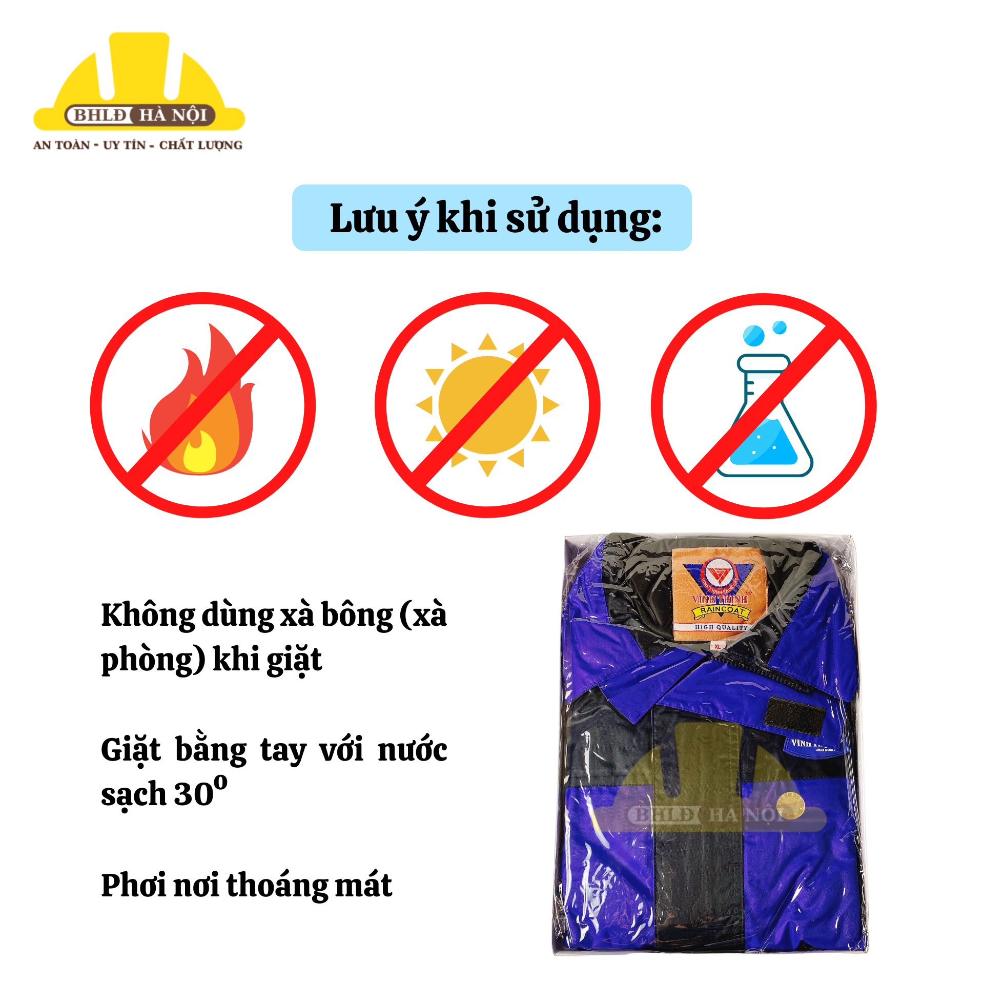 Bộ áo mưa 2 lớp cao cấp Vĩnh Thịnh (hàng chính hãng)