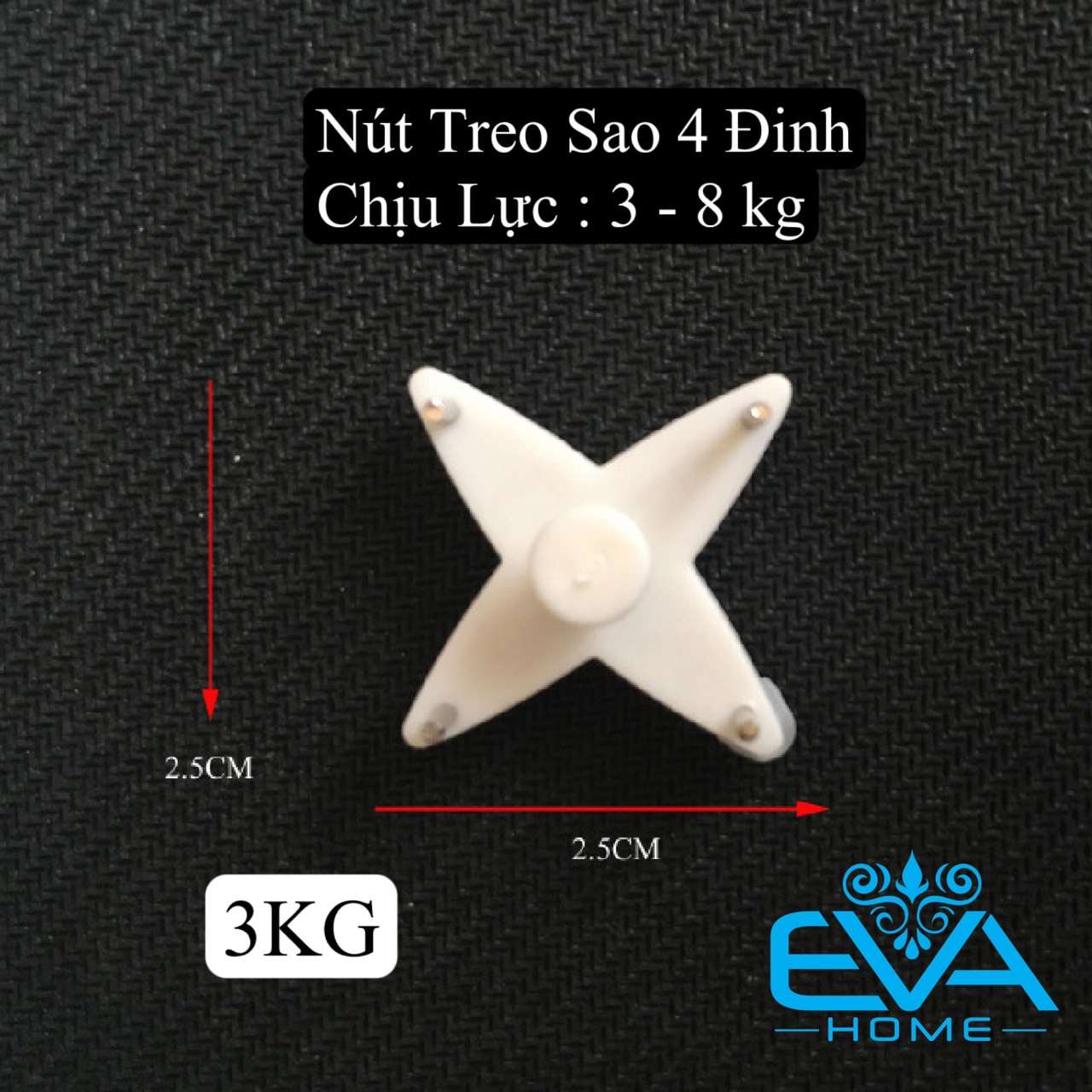 [HCM]BỘ 10 ĐINH GHIM 3 CHÂN TREO TRANH CHỊU LỰC 2 KG