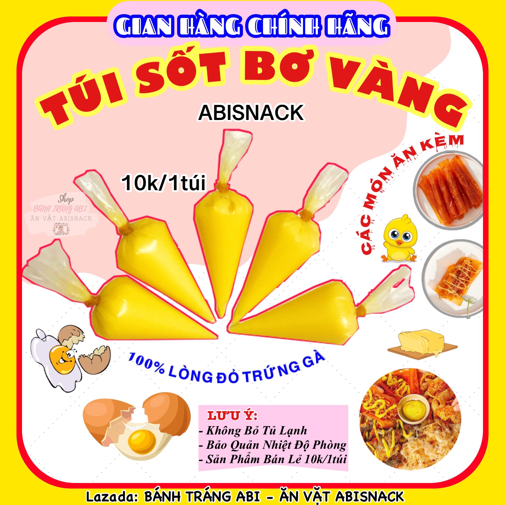Túi sốt bơ vàng Abi bán lẻ